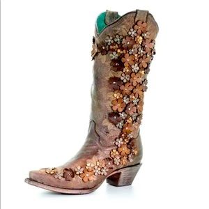 Corral floral overlay cowboy boots, never worn!